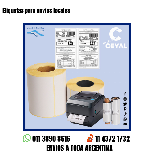 Etiquetas para envios locales