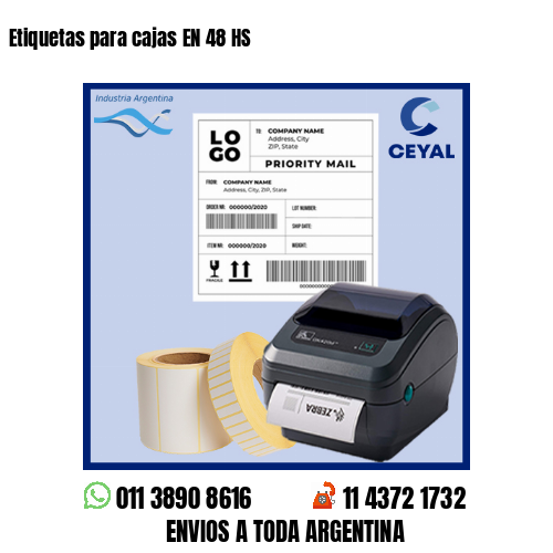 Etiquetas para cajas EN 48 HS