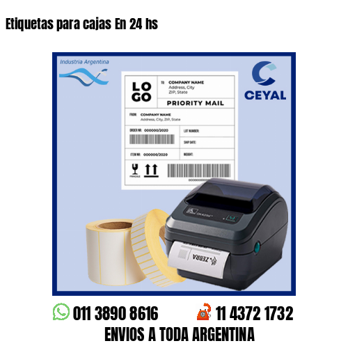 Etiquetas para cajas En 24 hs