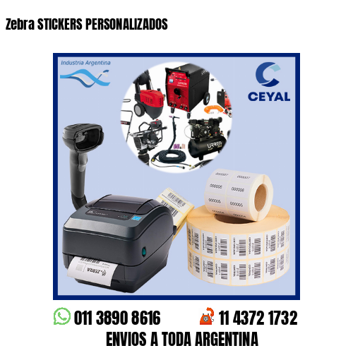 Zebra STICKERS PERSONALIZADOS