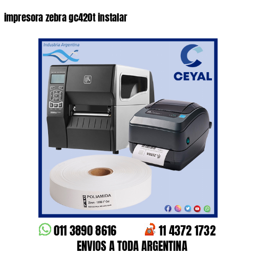 impresora zebra gc420t instalar