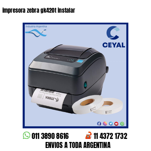 impresora zebra gk420t instalar