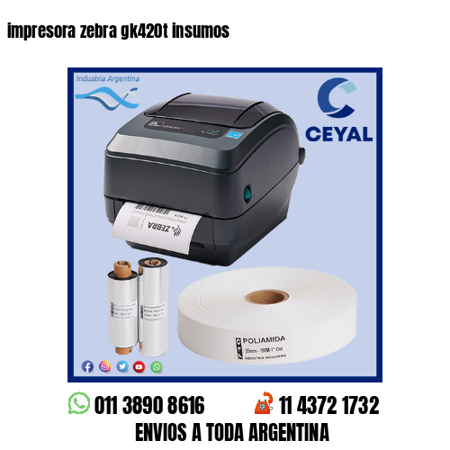 impresora zebra gk420t insumos