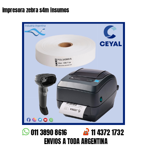 impresora zebra s4m insumos