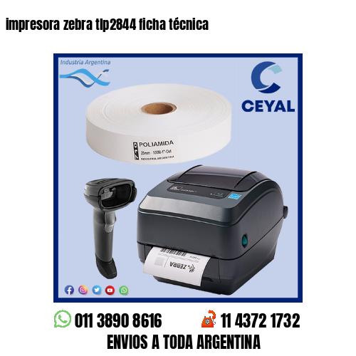 impresora zebra tlp2844 ficha técnica