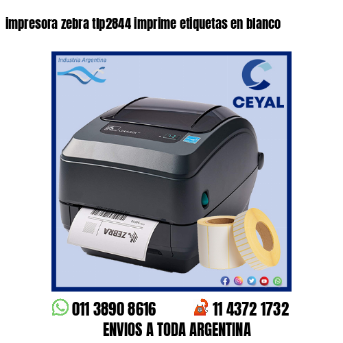 impresora zebra tlp2844 imprime etiquetas en blanco