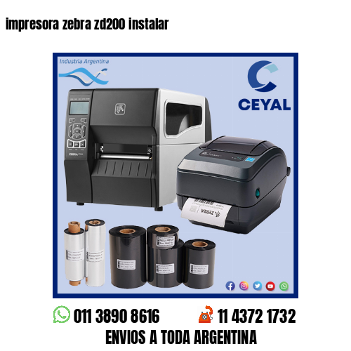 impresora zebra zd200 instalar