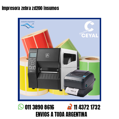 impresora zebra zd200 insumos