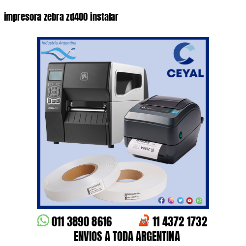 impresora zebra zd400 instalar