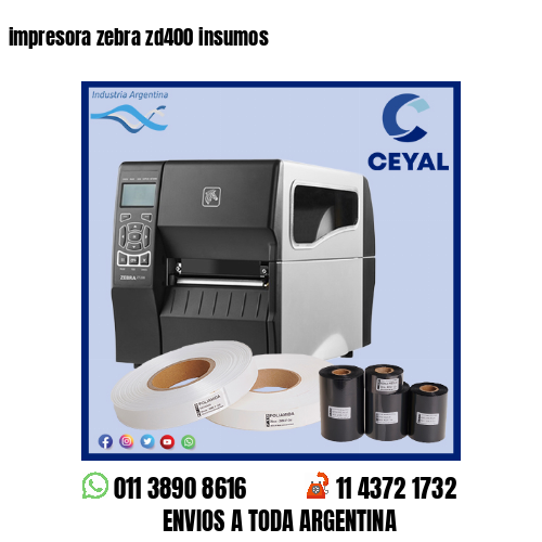 impresora zebra zd400 insumos