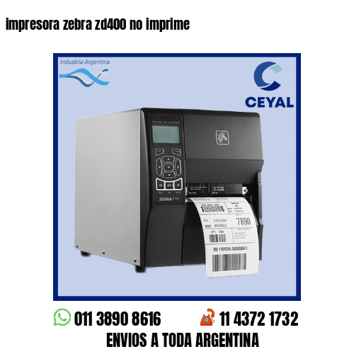 impresora zebra zd400 no imprime