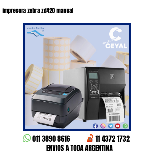 impresora zebra zd420 manual