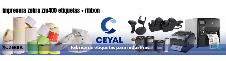 impresora zebra zm400 etiquetas   ribbon