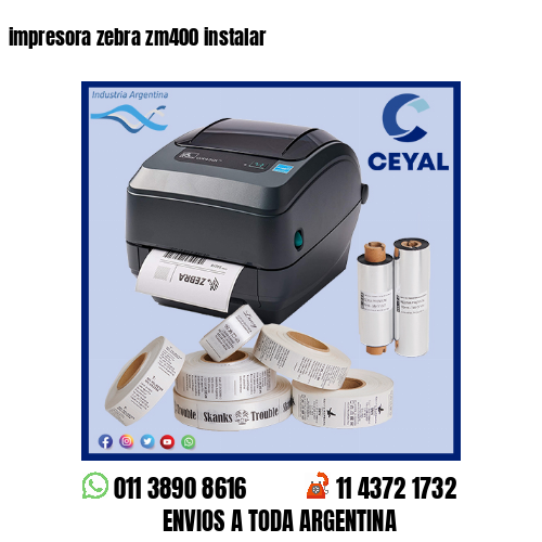 impresora zebra zm400 instalar