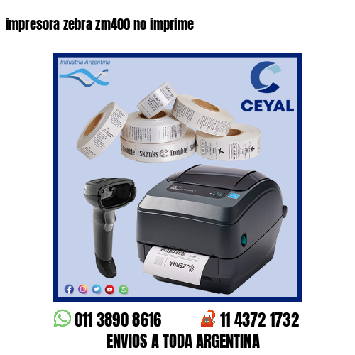 impresora zebra zm400 no imprime