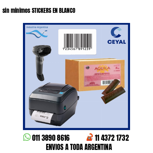 sin minimos STICKERS EN BLANCO