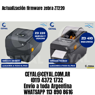 Actualización firmware zebra ZT220