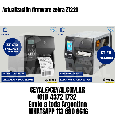 Actualización firmware zebra ZT220