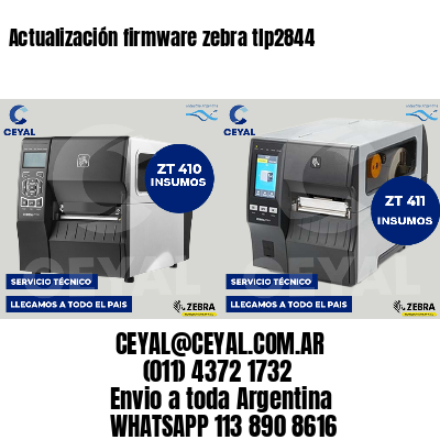 Actualización firmware zebra tlp2844