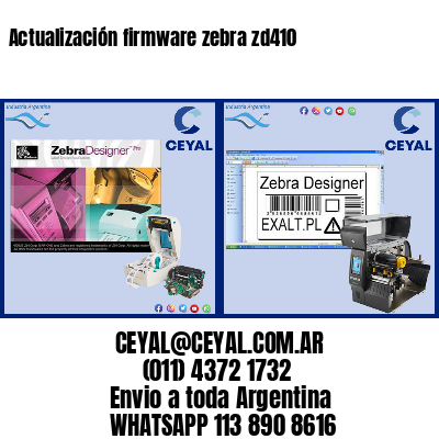 Actualización firmware zebra zd410