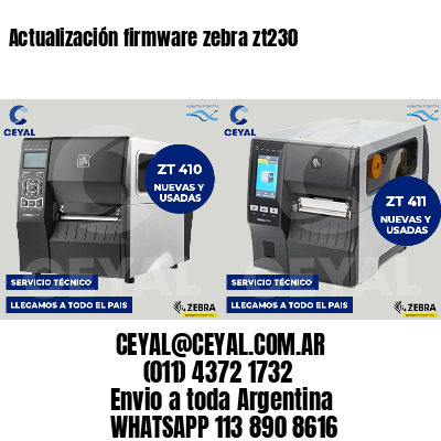 Actualización firmware zebra zt230