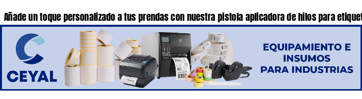 Añade un toque personalizado a tus prendas con nuestra pistola aplicadora de hilos para etiquetas.