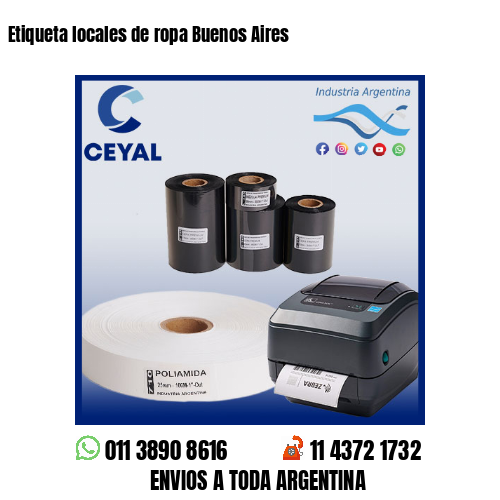 Etiqueta locales de ropa Buenos Aires