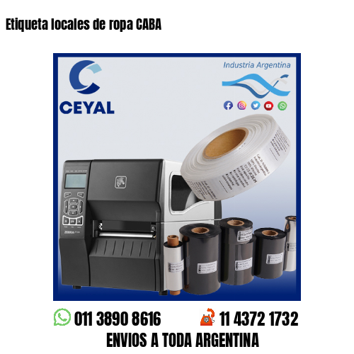 Etiqueta locales de ropa CABA