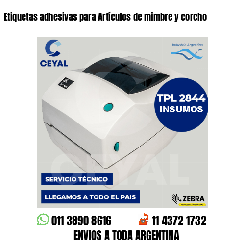 Etiquetas adhesivas para Artículos de mimbre y corcho