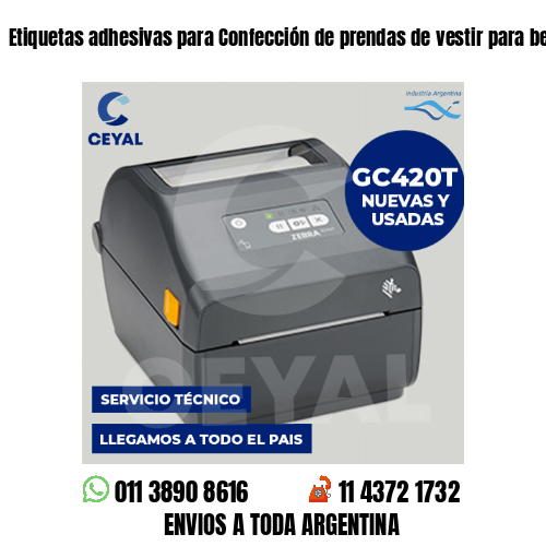 Etiquetas adhesivas para Confección de prendas de vestir para bebés y niños
