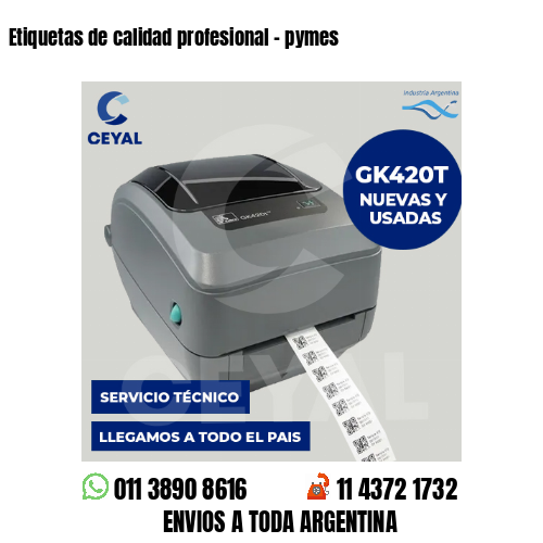Etiquetas de calidad profesional – pymes