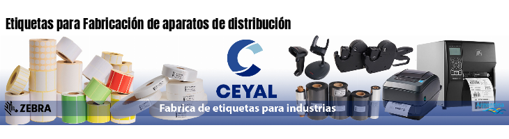 Etiquetas para Fabricación de aparatos de distribución
