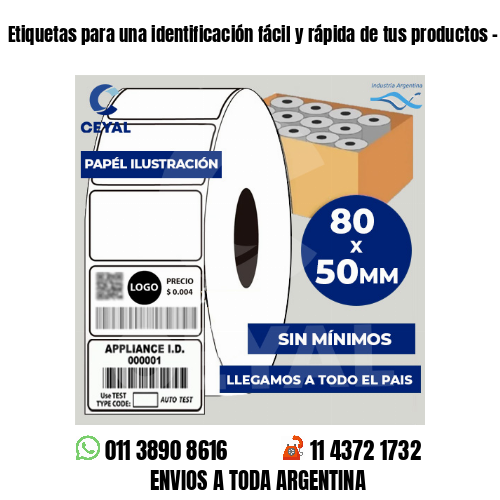 Etiquetas para una identificación fácil y rápida de tus productos – CABA