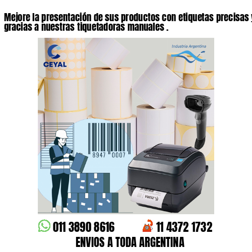 Mejore la presentación de sus productos con etiquetas precisas y uniformes gracias a nuestras tiquetadoras manuales .