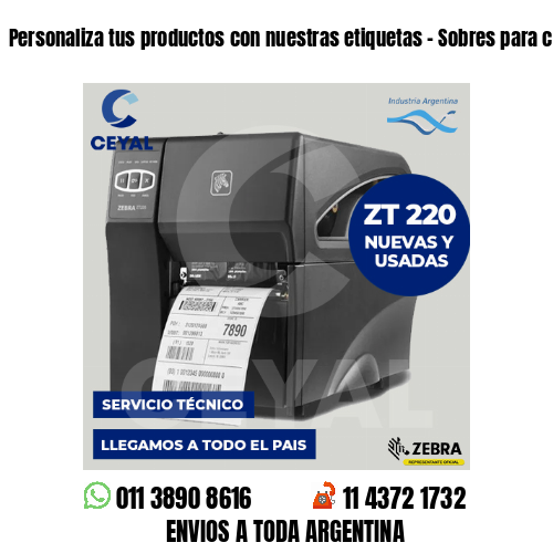 Personaliza tus productos con nuestras etiquetas – Sobres para compras online