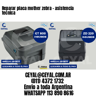 Reparar placa mother zebra - asistencia tecnica