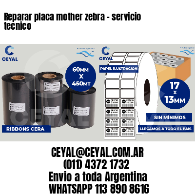 Reparar placa mother zebra - servicio tecnico