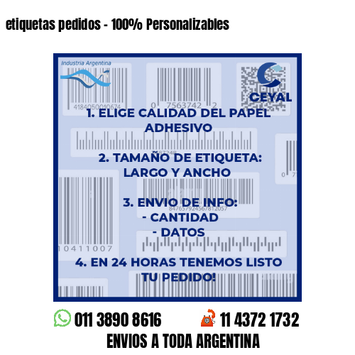 etiquetas pedidos - 100% Personalizables