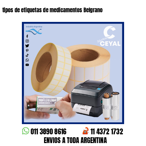 tipos de etiquetas de medicamentos Belgrano