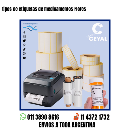 tipos de etiquetas de medicamentos Flores