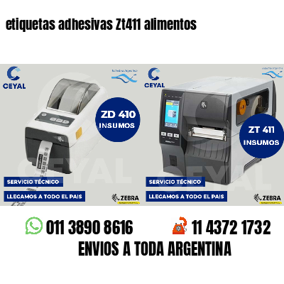 etiquetas adhesivas Zt411 alimentos