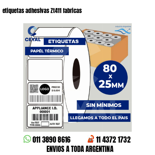 etiquetas adhesivas Zt411 fabricas