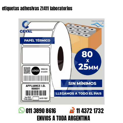 etiquetas adhesivas Zt411 laboratorios