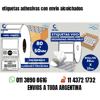 etiquetas adhesivas con envio alcolchados