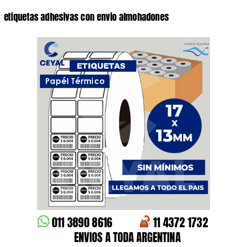 etiquetas adhesivas con envio almohadones