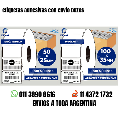 etiquetas adhesivas con envio buzos