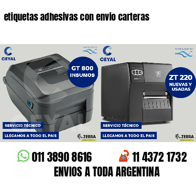 etiquetas adhesivas con envio carteras
