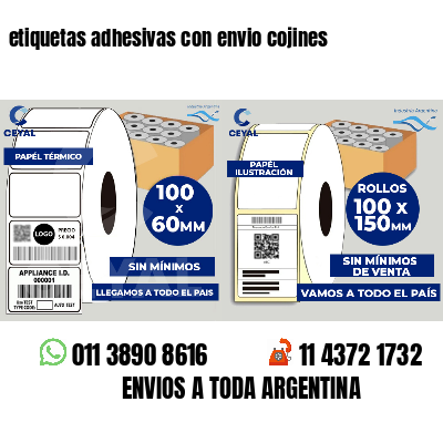 etiquetas adhesivas con envio cojines