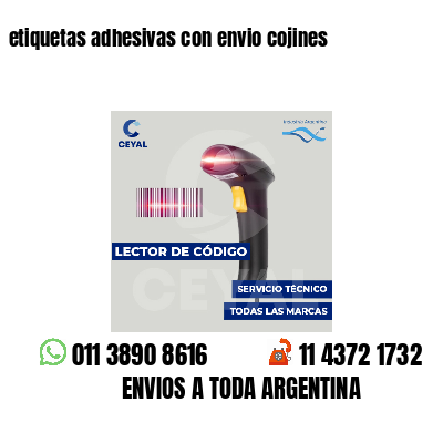 etiquetas adhesivas con envio cojines