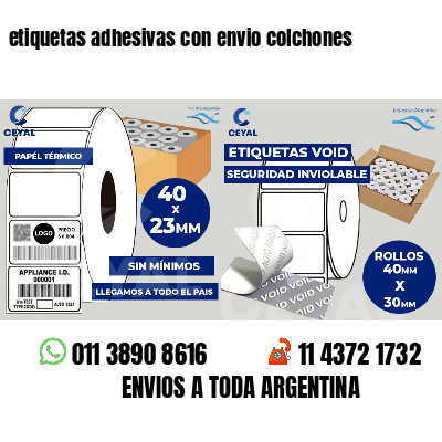 etiquetas adhesivas con envio colchones